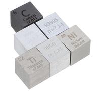 BESPORTBLE Periodic Metal Block Engraved Element Cubes for Science Classroom Decor Educational Physics Cubes for Students and Collectors