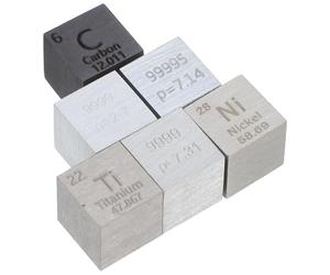 BESPORTBLE Periodic Metal Block Engraved Element Cubes for Science Classroom Decor Educational Physics Cubes for Students and Collectors