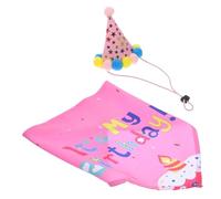 BESPORTBLE Pet Birthday Hat and Neckerchief Set Dog Party Accessories Cake and Birthday Boy Pattern Creative Dog Celebrations