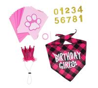 BESPORTBLE Pet Birthday Kit Dog Cat Decorations Birthday Hat Bandana Animal Party Banner