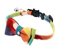 BESPORTBLE Pet Bowtie Collar Design Colorful Butterfly Knot Cat Necklace Bell for Festivals and Parties Comfortable Kitten Neck Decor for Pets