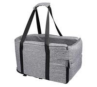 BESPORTBLE Pet Car Seat for Dogs Portable Console Seat with Handles Multifunctional Travel Accessory for Armrest Comfortable Design for Pets The Go Grey Color