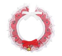 BESPORTBLE Pet Cat Bow Tie Lace Collar Necklace Bell Design for Parties and Costumes Soft and Breathable Material Adorable Accessory for Cats