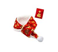BESPORTBLE Pet Collar Chinese Elements Puppy Newborn Identity Collar Winter Scarf for Dogs Cotton Material