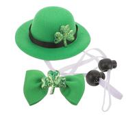 BESPORTBLE Pet Costumes Hat Collar Set Dog Patrick's Day Irish Theme Small Dog Puppy Cosplay Prop