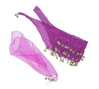 BESPORTBLE Pet Dancing Costume for Porch Goose with Purple Belly Dancing Headscarf and Hip Scarf Soft Breathable Fabric Flexible Movement for Halloween Parties and Daily Fun