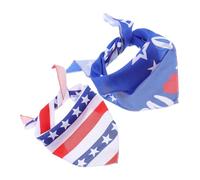 BESPORTBLE Pet Decor Triangle Bandana American Flag Design Soft Polyester Large Dogs Holiday Party Dog Scarf