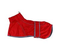 BESPORTBLE Pet Dog Raincoat Red Fall Winter Outdoor Sports Rainwear with Reflective Strip Easy Wear and Durable Stitching for Dogs