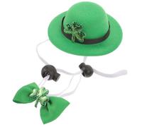 BESPORTBLE Pet Dress up Set Top Hat Bow Collar Irish Theme for Saint Patrick's Day