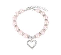 BESPORTBLE Pet Pearl Necklace for Dogs and Cats Bling Pearl Jewelry Pink s Size for Pet Accessories and Special Occasions