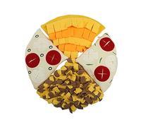 BESPORTBLE Pet Sniff Training Mat for Dogs and Cats Educational Smell Pad Pizza Design Reduces Anxiety Easy to Clean Cloth Feeding Mat Yellow