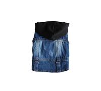 BESPORTBLE PET Vest for Dogs Denim Jacket with Black Knitted Hat XL Lapel Collar Button Closure Spring Summer Autumn Suitable for Bulldog Yorkie Poodle