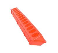 BESPORTBLE Pigeon Cage Feeding Trough Spatter Food Holder for Birds Durable Red Long Food Groove for Budgerigar Canary Cockatiel Finch Easy to Clean and Install
