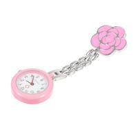 BESPORTBLE Pink Alloy Hanging Pocket Watch with Clip-on Design and Easy-to-Read Dial for Nurses and Students, for Working Environments Where Wrist Watches are Not Allowed