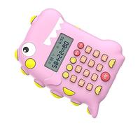 BESPORTBLE Pink Dinosaur Calculator Early Education Machine with Timed Math Games Level Learning for Addition Subtraction Multiplication Division Practice Student Learning Tool for Boys