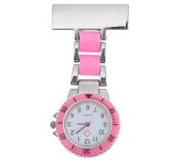 BESPORTBLE Pink Hanging Quartz Pocket Watch for Students and Nurses with Arabic Numerals Chain and Lovely Design for Exams and Gifts