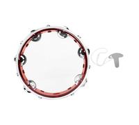 BESPORTBLE Pitch Handheld Tambourine Drum for Adults Ergonomic Red Percussion Instrument with Bells Safe Material for Music Lessons Parties and Interactive Play