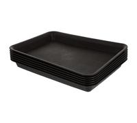 BESPORTBLE Plant Pot Trays and Convenient for Moving Plant Pots 6pcs Rectangular Resin Plastic with Water Collecting Base Plates, Prevent Soil Falling Random Color for Household Gardening