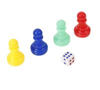 BESPORTBLE Plastic Chess Pieces with Game Dice Pawns for Board Games for Ludo Checkers More Hours of Fun