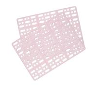 BESPORTBLE Plastic Rabbit Foot Mat and Pet Playpen Floor Pad with 4 Fixing Tabs, Pink, 2pcs for Indoor Cage Use and Small Animal Habitats