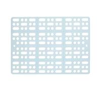 BESPORTBLE Plastic Rabbit Foot Mats Comfortable and Protective Mat with 4 Fixed Tabs 2 Pcs with Square Gridding Design Pet Foot Pads and Indoor House or Kitchen Use for Bunny Playpen or Puppy