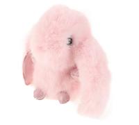 BESPORTBLE Plush Doll Hanging Decoration Pink Pom Pom Keychain Bunny Stuffy Tiny Backpack Keychain Bunny Key Chain Mini Purse Charm Rabbit Foot Keychains Kawaii Stuff Companion Pet Plush Pink