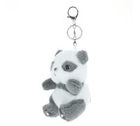 BESPORTBLE Plush Panda Pendant Keychain Soft Stuffed Animal Bag Charm Cute Grey Plush Keyring Accessory for Women Girls Backpack Decoration