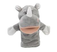 BESPORTBLE Plush Rhino Hand Puppet Interactive Storytelling Animal for Comfortably Mouth Design for Home Classroom and Bedtime Stories