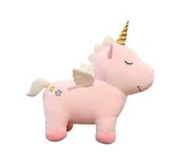 BESPORTBLE Plush Unicorn Stuffed Animal Doll Pink 30cm x 33cm Soft Sleeping Bolster Pillow for Bedroom Decoration