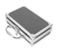 BESPORTBLE Portable Aluminum Alloy Tools Storage Box with Lock and Handle Small Capacity Medical Supplies Organizer for Travel Home Garage Workshop Use Easy-Clean Case with Compartments