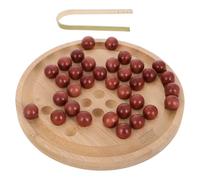 BESPORTBLE Portable Bamboo Chess Board Game for Adults Single Player Educational for Independent Thinking and Social Interaction Travel and Family Gathering Entertainment