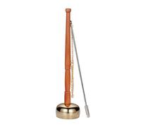 BESPORTBLE Portable Copper Yin Qing Buddhist Meditation Bell with Wooden Handle for Sound Healing and Spiritual Purification