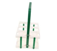 BESPORTBLE Portable Drink Carrier Beer Basket Bottle Holder Collapsible Handheld Green White 6-Bottle Beer Rack for Outdoor Barbecue and Picnic