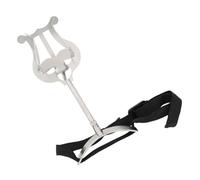 BESPORTBLE Portable Euphonium Sheet Music Stand Silver Music Score Rack with Clamp Lightweight for Marching and Performance