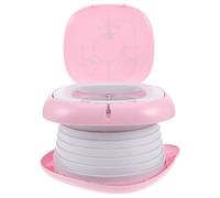 BESPORTBLE Portable Folding Potty Toilet for Handle Leakproof Design Travel Essential for Outdoor Camping Car Use Pink