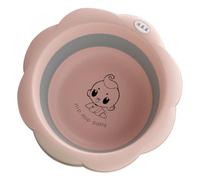 BESPORTBLE Portable Folding Washbasin Pink Collapsible Retractable Large Capacity Wash Bowl for Space-Saving Flexible Multipurpose Washbasin for Travel and Home Use