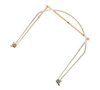 BESPORTBLE Portable Harmonica Neck Holder Stand, Gold 24-hole Harp Rack Support Compatible 10/16-hole Mouth Organs, Lightweight Harmonica Performance Holder for Musicians and Live Shows