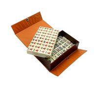 BESPORTBLE Portable Mahjong Solid Travel Kit with Complete Accessories Smooth Surface Tiles for Party Home Camping and Outdoor Play Creative Mahjong Lovers