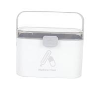BESPORTBLE Portable Medicine Storage Box with Capacity and Multi Layer Design Easy Carry Home Organizer for Medication Travel and Outdoor Use Grey Small Emergency Kit