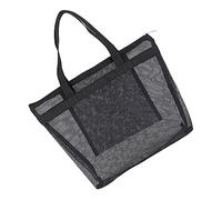 BESPORTBLE Portable Mesh Shower Tote Bag with Large Opening and Hanging Design Lightweight Multipurpose Wash Organizer for Beach Gym Spa Camping and Outdoor Sports Black