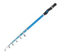 BESPORTBLE Portable Mini Fishing Rod Blue Compact Telescopic Pole with Ergonomic Handle for Freshwater and Saltwater Fishing Outdoor Gear