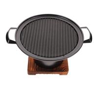 BESPORTBLE Portable Mini Smokeless Barbecue Grill with Board Lightweight Tabletop Roasting Tool for People Even Heat Distribution for Steaks Chicken Fish Burgers and Vegetables Indoors and