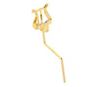 BESPORTBLE Portable Music Sheet Holder 2 Pack Saxophone Lyre Clamp Adjustable Angles Iron Metal Universal Compatibility Golden for Outdoor Performances Marching Bands
