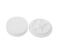 BESPORTBLE Portable Plastic Paint Palette with Lid and Compartments, Flat Flower Shaped Mixing Tray for Artists, Compact and Covered Organizer for Painting Outdoors and Traveling