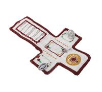 BESPORTBLE Portable Pocket Prayer Mat with Cross Compact Folding Prayer Rug for Travel and Home Devotion White Faith Edition