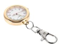 BESPORTBLE Portable Pocket Watches with Zinc Alloy Key Ring, Precise Timing Watch Designed for Boys and Students, Featuring a Simple Golden Style for Exam Use and Long-Term Durability