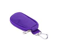 BESPORTBLE Portable Purple Key Case with Handle for Essential Oil Bottles Sturdy Zippered Oil Storage Bag for Travel and Home Elegant Design with Secure Carrying and Protective Clear Finish