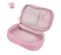 BESPORTBLE Portable Travel Medical Pouch Small Pink Zippered Emergency Medicine Bag Handy Pills Organizer Compact Storage Pocket for Daily Use and Outdoor Survival