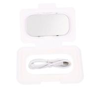 BESPORTBLE Portable USB Wipe Warmer with Even Heating Travel-Friendly Wet Tissue Heater for Diaper Changes Compatible with Power Bank and Car Charger White Premium PP Material