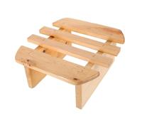 BESPORTBLE Portable Wooden Foot Stool for Sauna and Bathroom Use Non-Slip Footrest for Foot Bath Relaxation Lightweight and Easy to Carry Relieves Fatigue and Stretches Muscles